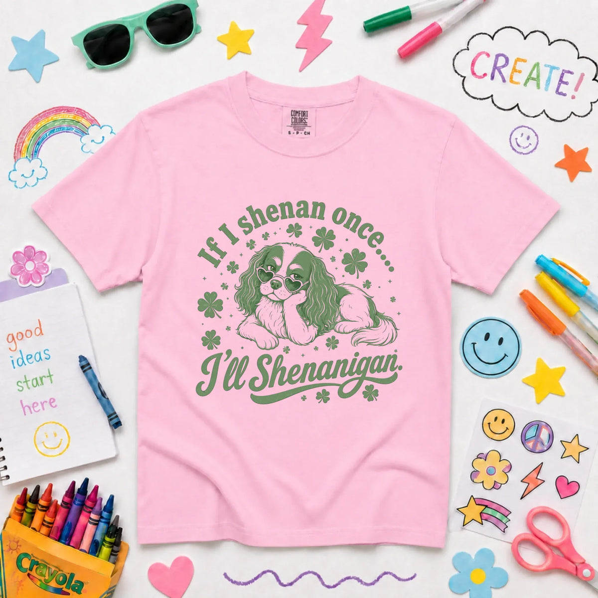 Cavalier YOUTH Shenanigans Funny Unisex TShirt NEW Youth Midweight Tee Blossom
