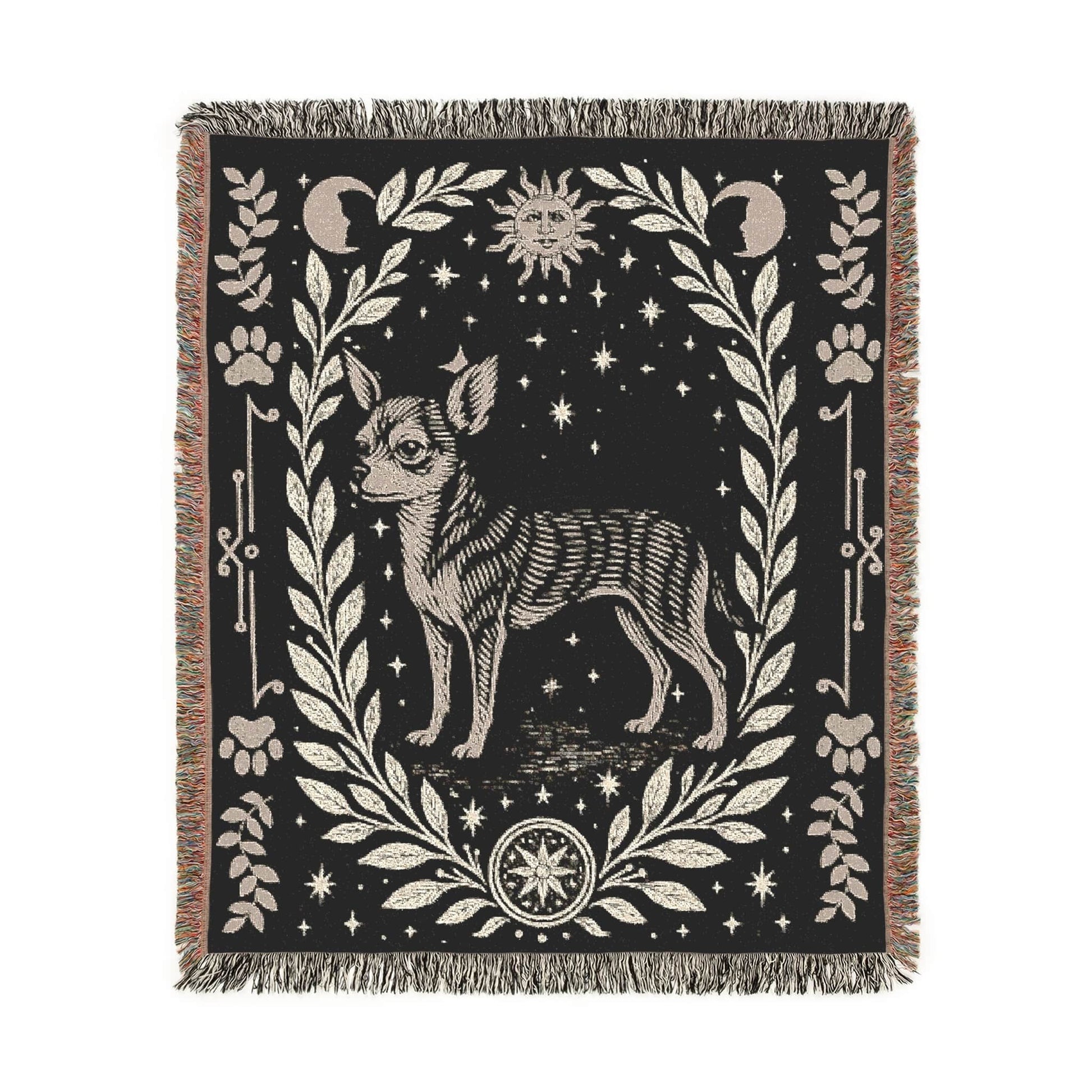 Printify Blanket Chihuahua Celestial Woven Blanket