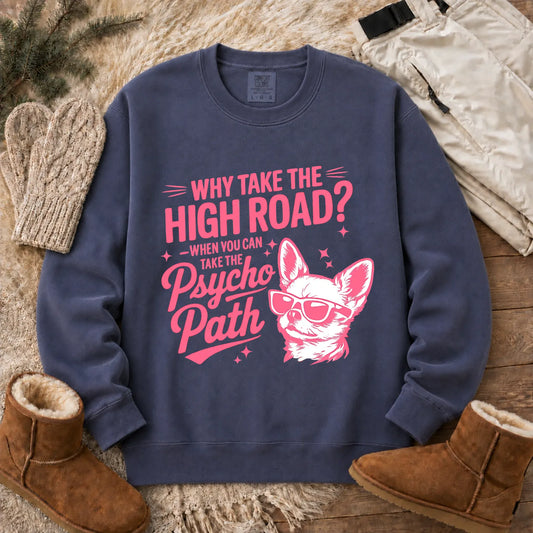 Chihuahua Funny Psychopath Unisex Sweatshirt Denim
