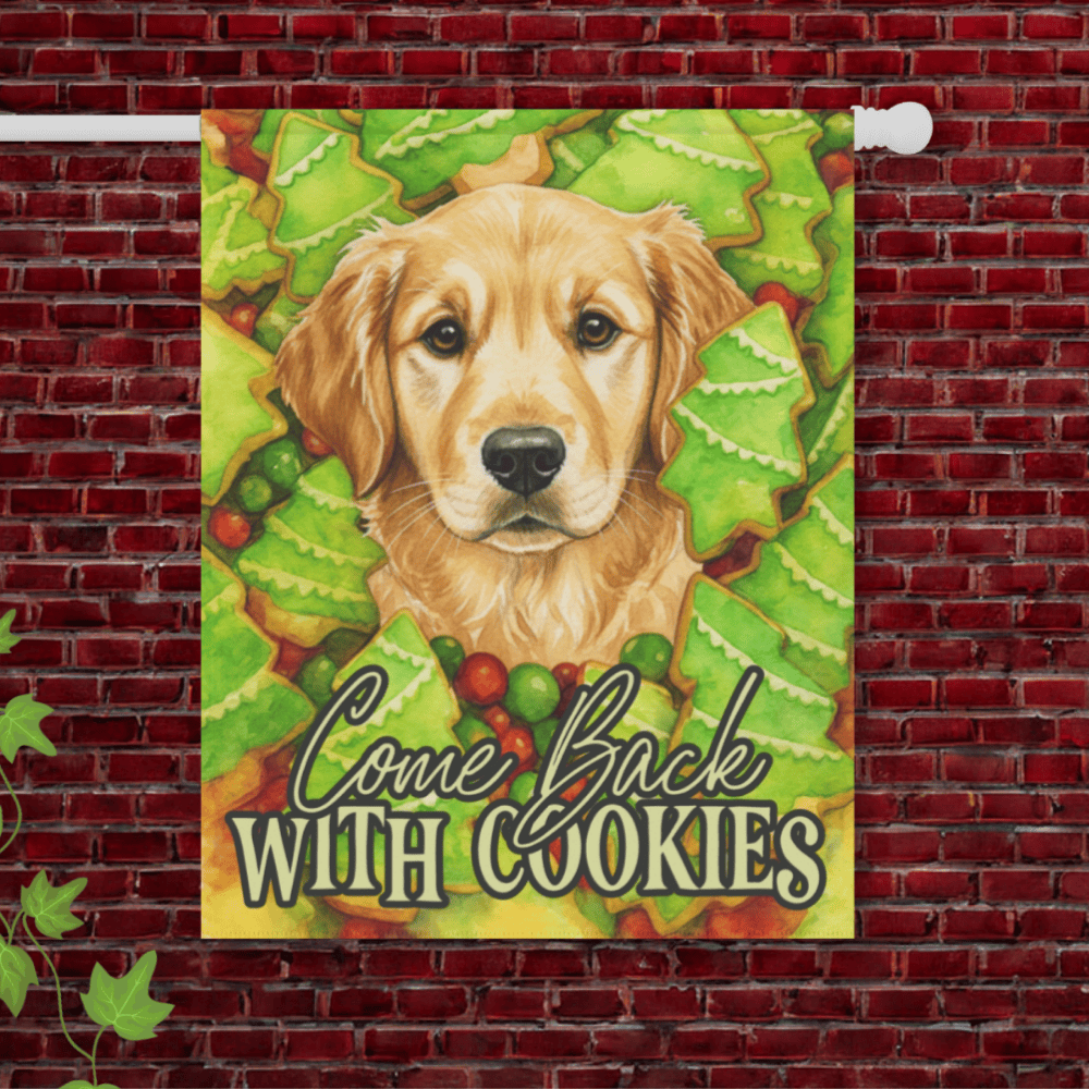 Christmas Cookies Golden Retriever Garden Flag 24.5'' × 32''