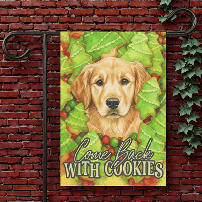 Christmas Cookies Golden Retriever Garden Flag 12'' × 18''
