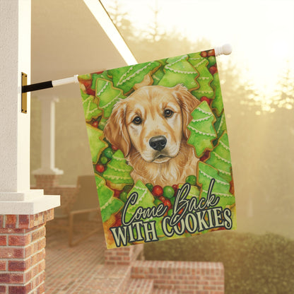 Christmas Cookies Golden Retriever Garden Flag