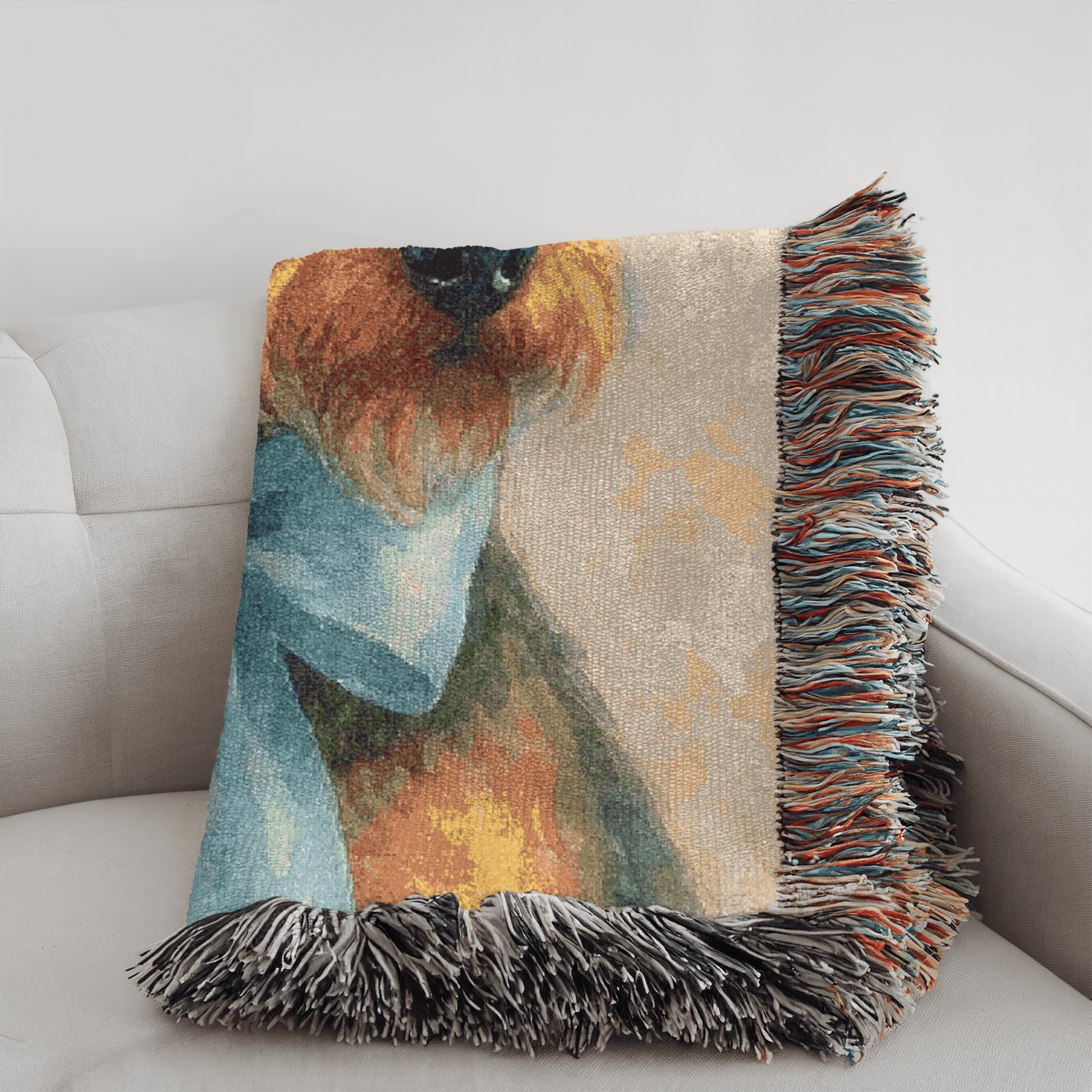 Printify Home Decor Coquette Pet Woven Blanket, Blue Boy Dog Throw Birthday, Housewarming, Fun Home Accent