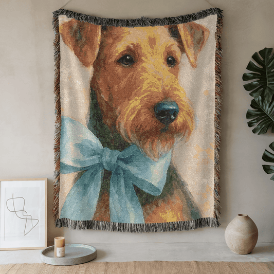 Printify Home Decor Coquette Pet Woven Blanket, Blue Boy Dog Throw Birthday, Housewarming, Fun Home Accent