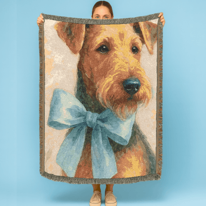 Printify Home Decor Coquette Pet Woven Blanket, Blue Boy Dog Throw Birthday, Housewarming, Fun Home Accent