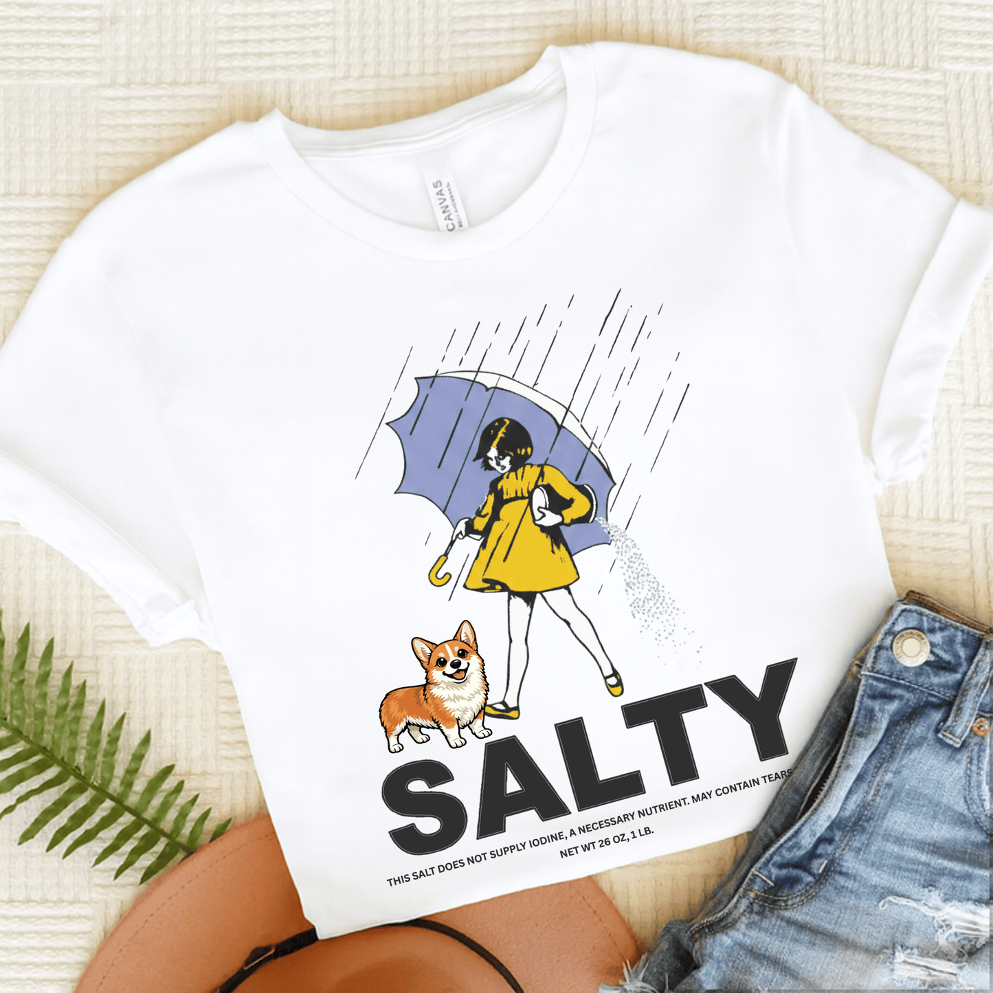 Corgi Salty Sarcastic Unisex TShirt White