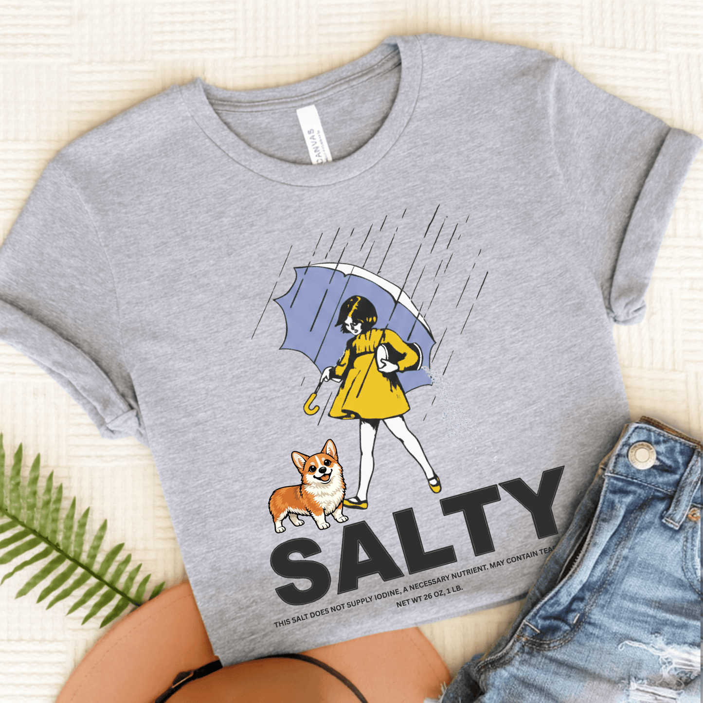 Corgi Salty Sarcastic Unisex TShirt Athletic Heather