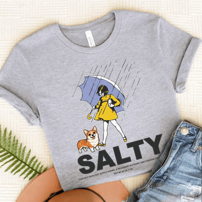 Corgi Salty Sarcastic Unisex TShirt Athletic Heather