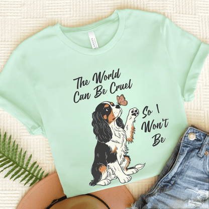 Personalized Cruel World Cavalier Unisex Tshirt Heather Mint