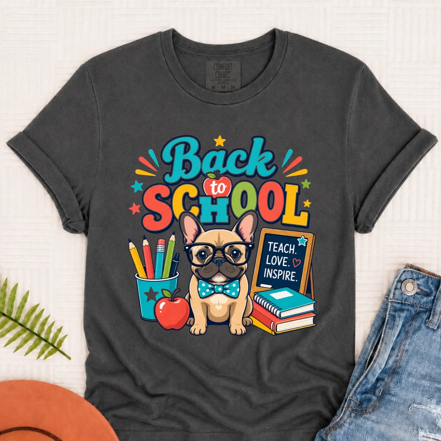 Custom Back to School Teacher Unisex Tshirt Pepper