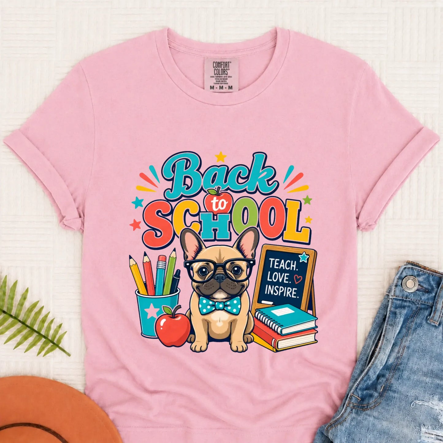 Custom Back to School Teacher Unisex Tshirt Blossom