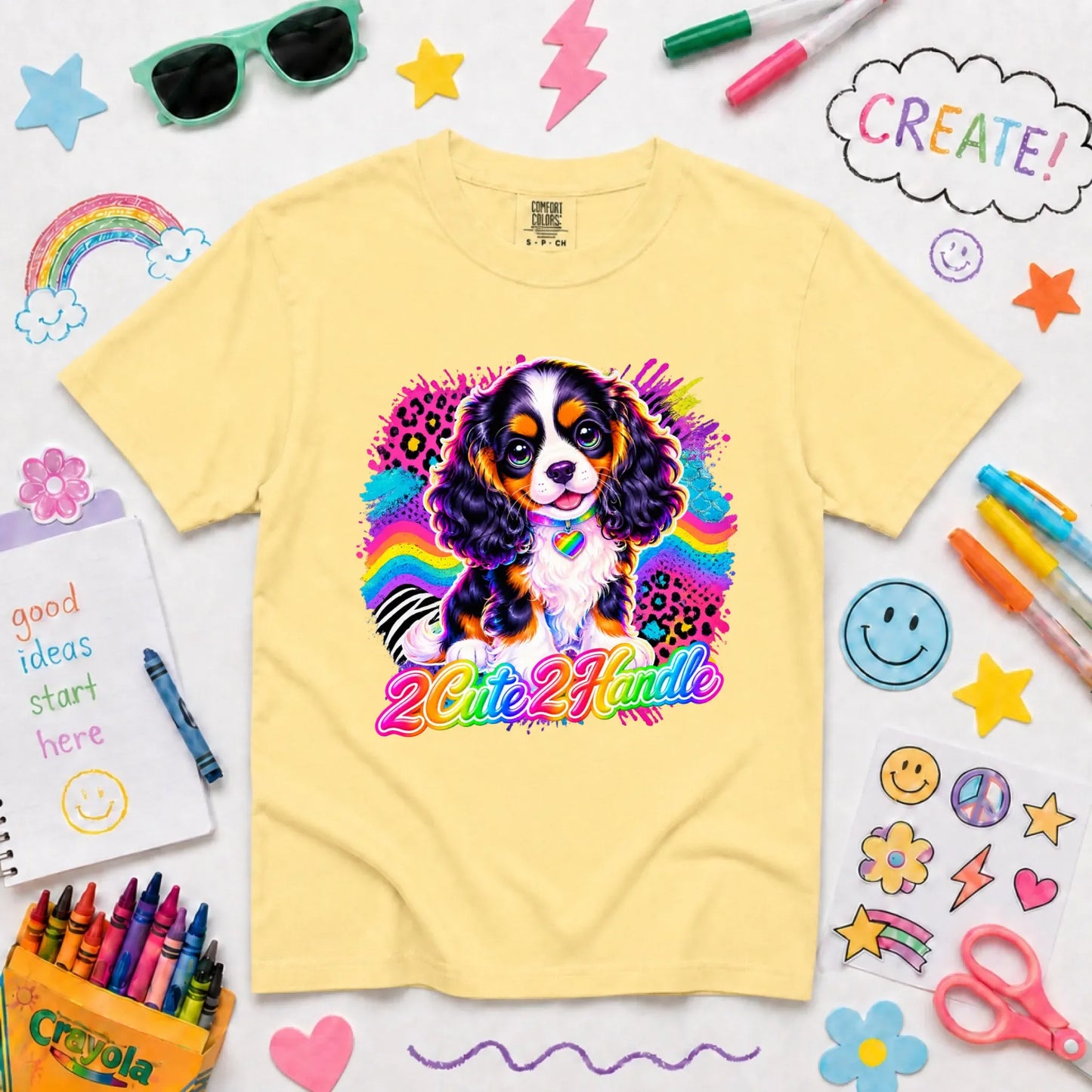 Custom Cavalier 90s Too Cute Unisex Youth TShirt Butter