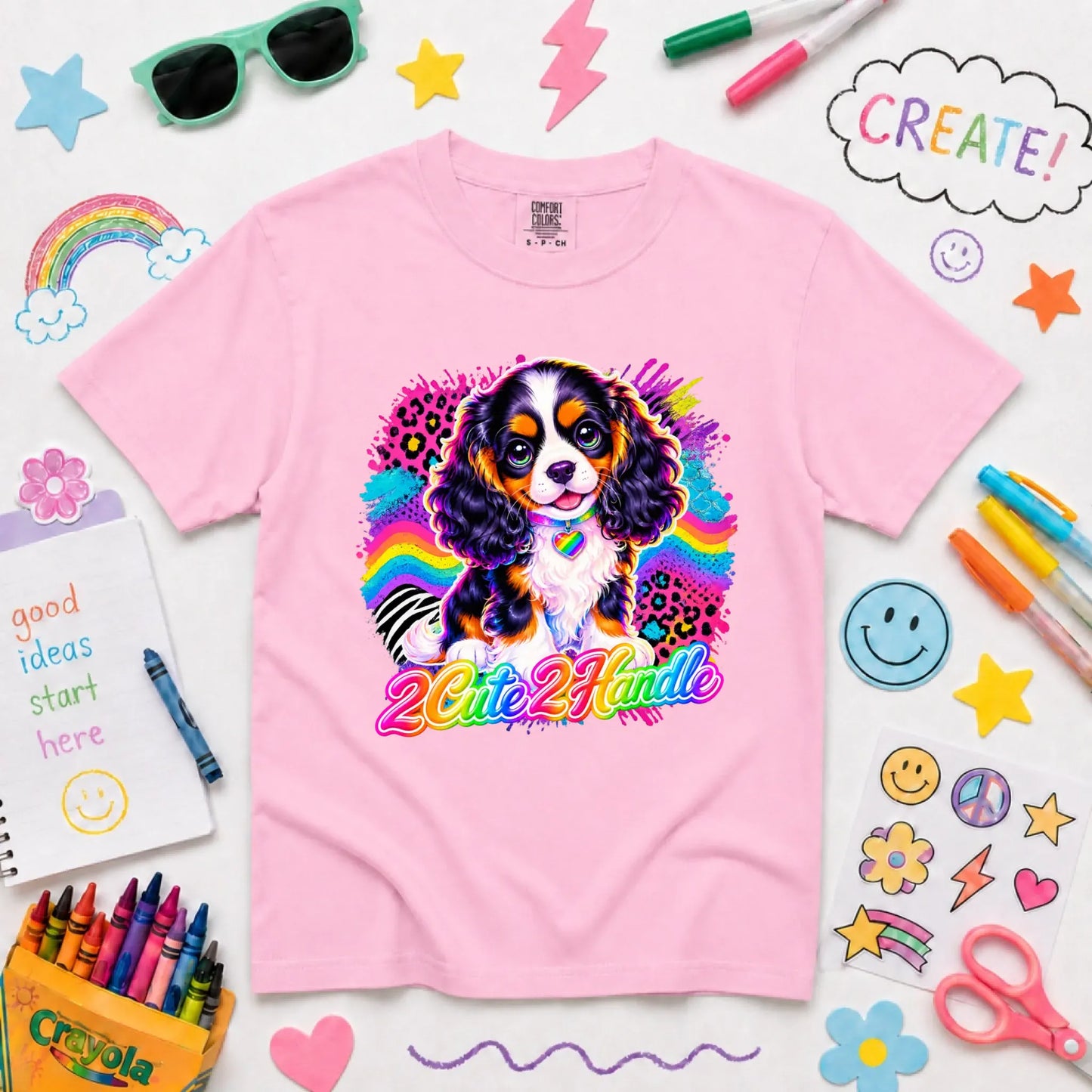 Custom Cavalier 90s Too Cute Unisex Youth TShirt Blossom