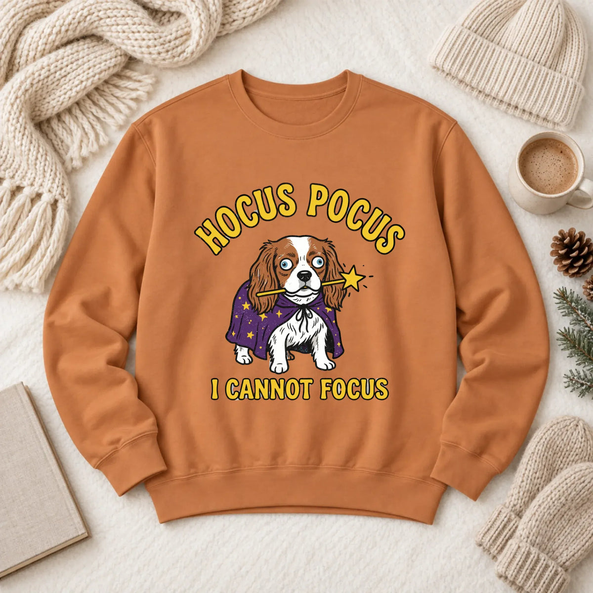 Custom Cavalier ADHD Hocus Pocus Unisex Sweatshirt 1466 LW Sweatshirt Dark Yam
