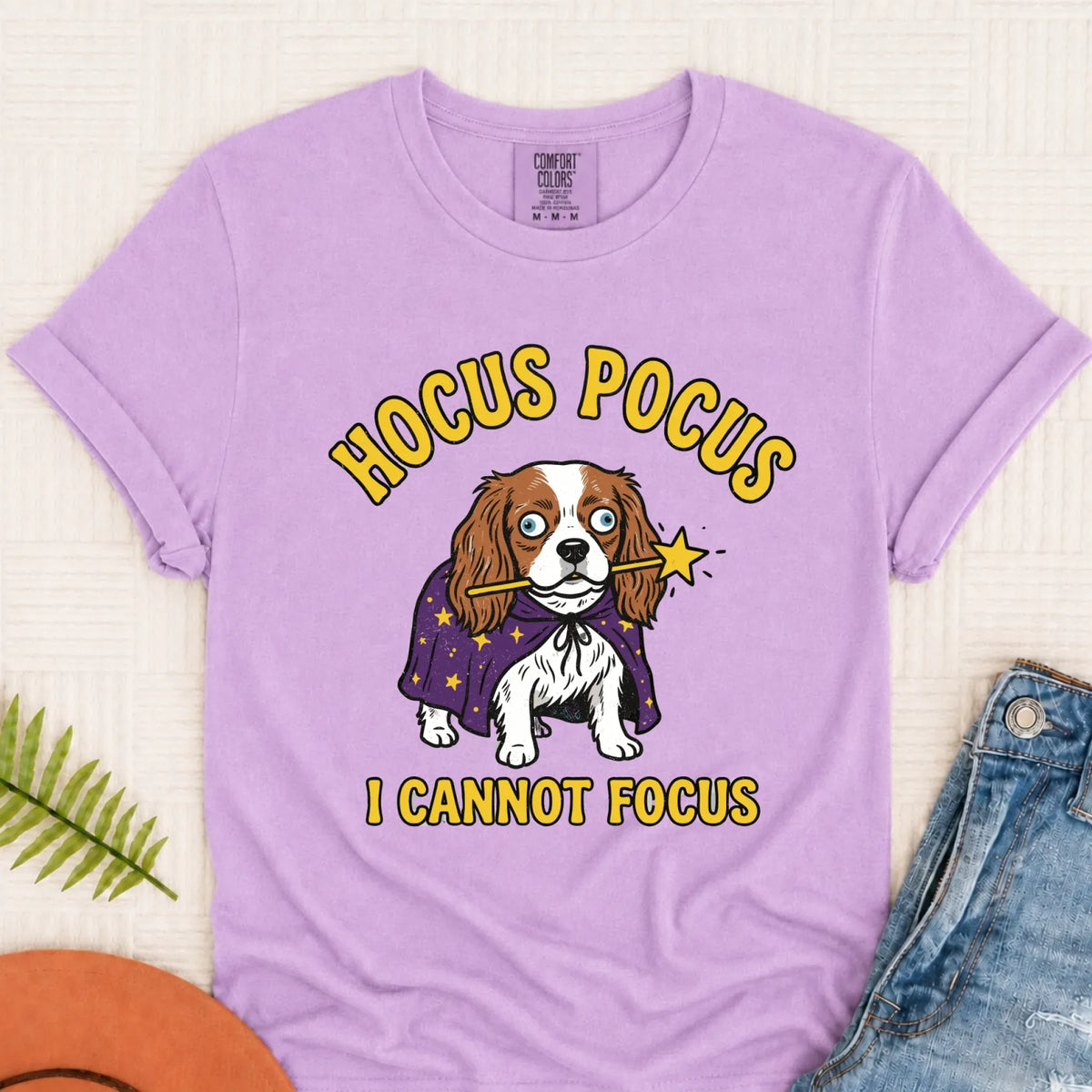 Custom Cavalier ADHD Hocus Pocus Unisex TShirt Monster Light 1717 Orchid