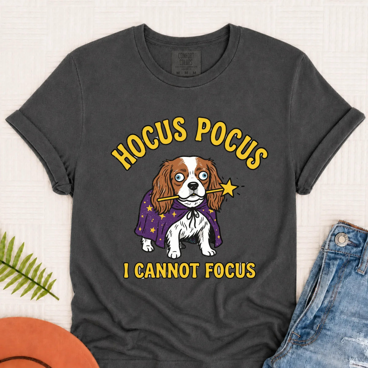 Custom Cavalier ADHD Hocus Pocus Unisex TShirt Monster Dark 1717 Pepper