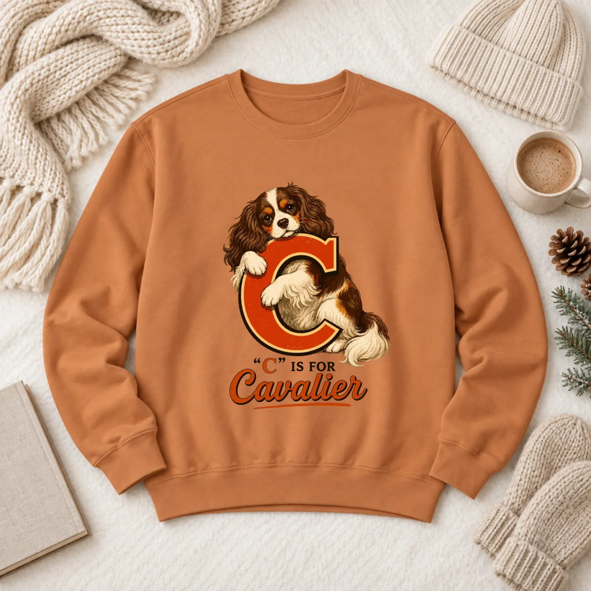 Custom Cavalier Alphabet Unisex Sweatshirt Yam