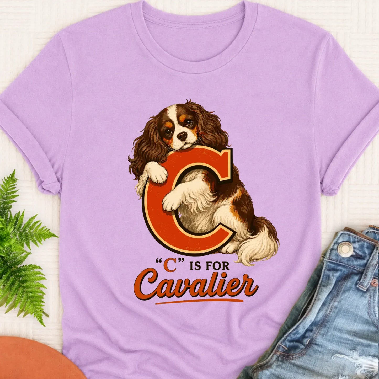 T-Shirt Orchid / S Custom Cavalier Alphabet Unisex TShirt