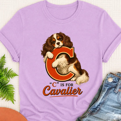 T-Shirt Orchid / S Custom Cavalier Alphabet Unisex TShirt