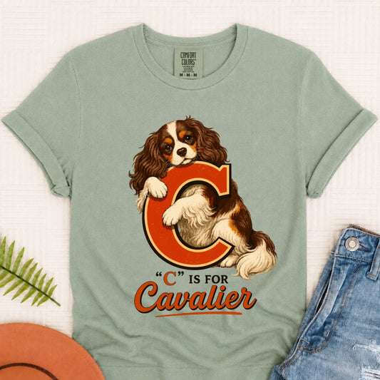 Custom Cavalier Alphabet Unisex TShirt Bay