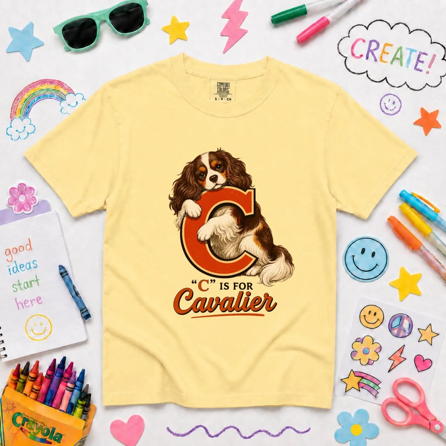 Custom Cavalier Alphabet Unisex Youth TShirt Pepper