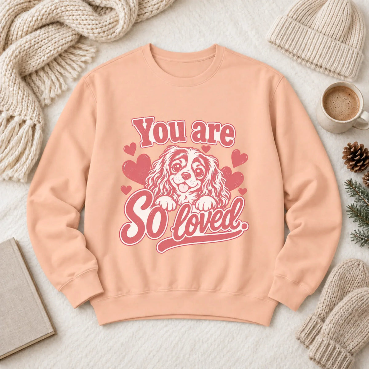 Sweatshirt Peachy / S Custom Cavalier Always Loved Unisex Sweatshirt