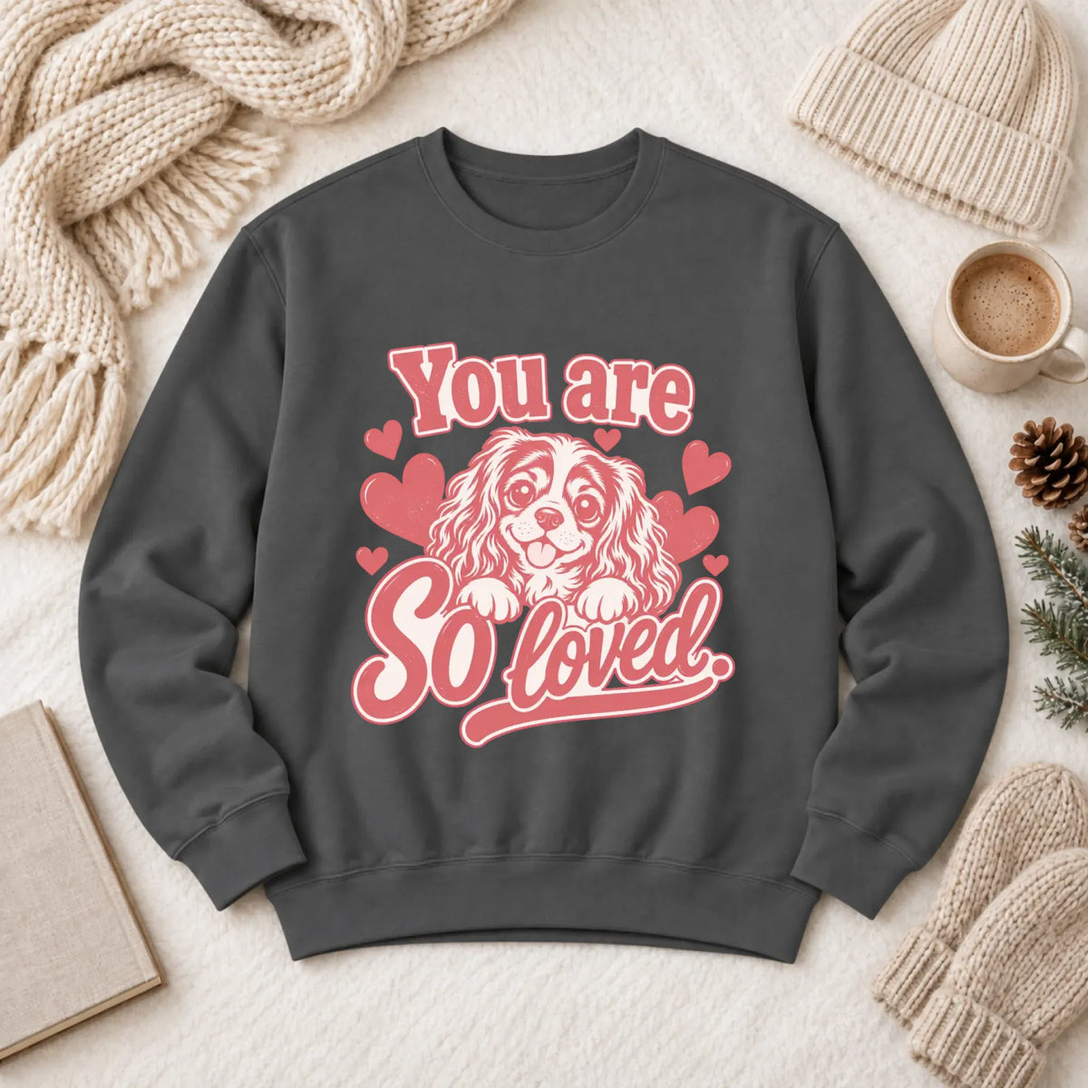 Sweatshirt Pepper / S Custom Cavalier Always Loved Unisex Sweatshirt