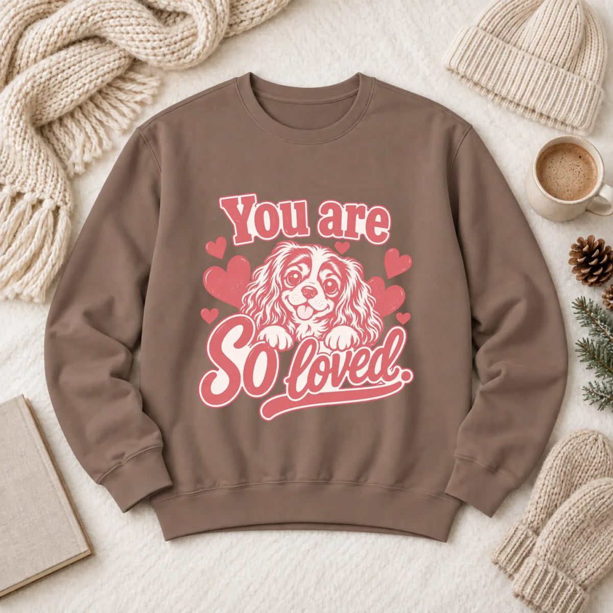 Sweatshirt Espresso / S Custom Cavalier Always Loved Unisex Sweatshirt
