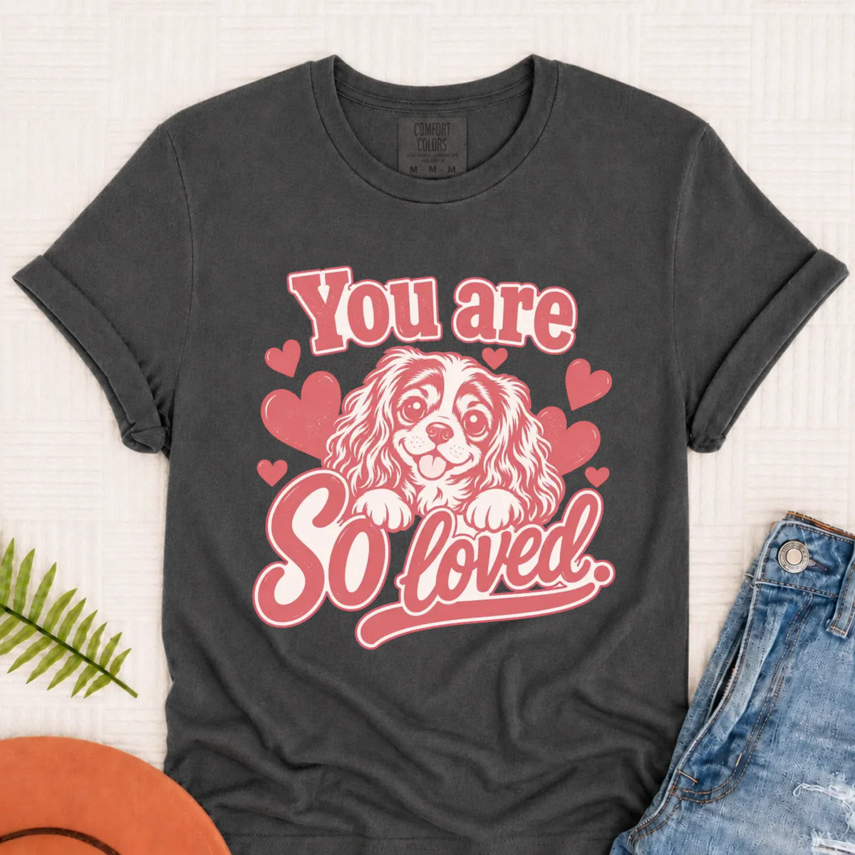 T-Shirt Pepper / S Custom Cavalier Always Loved Unisex Tshirt