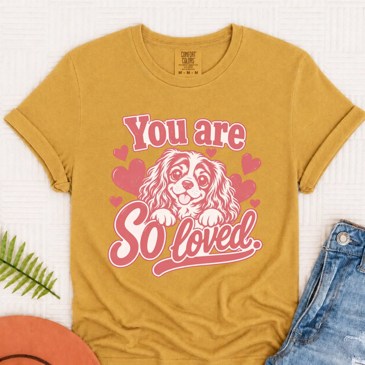 T-Shirt Mustard / S Custom Cavalier Always Loved Unisex Tshirt