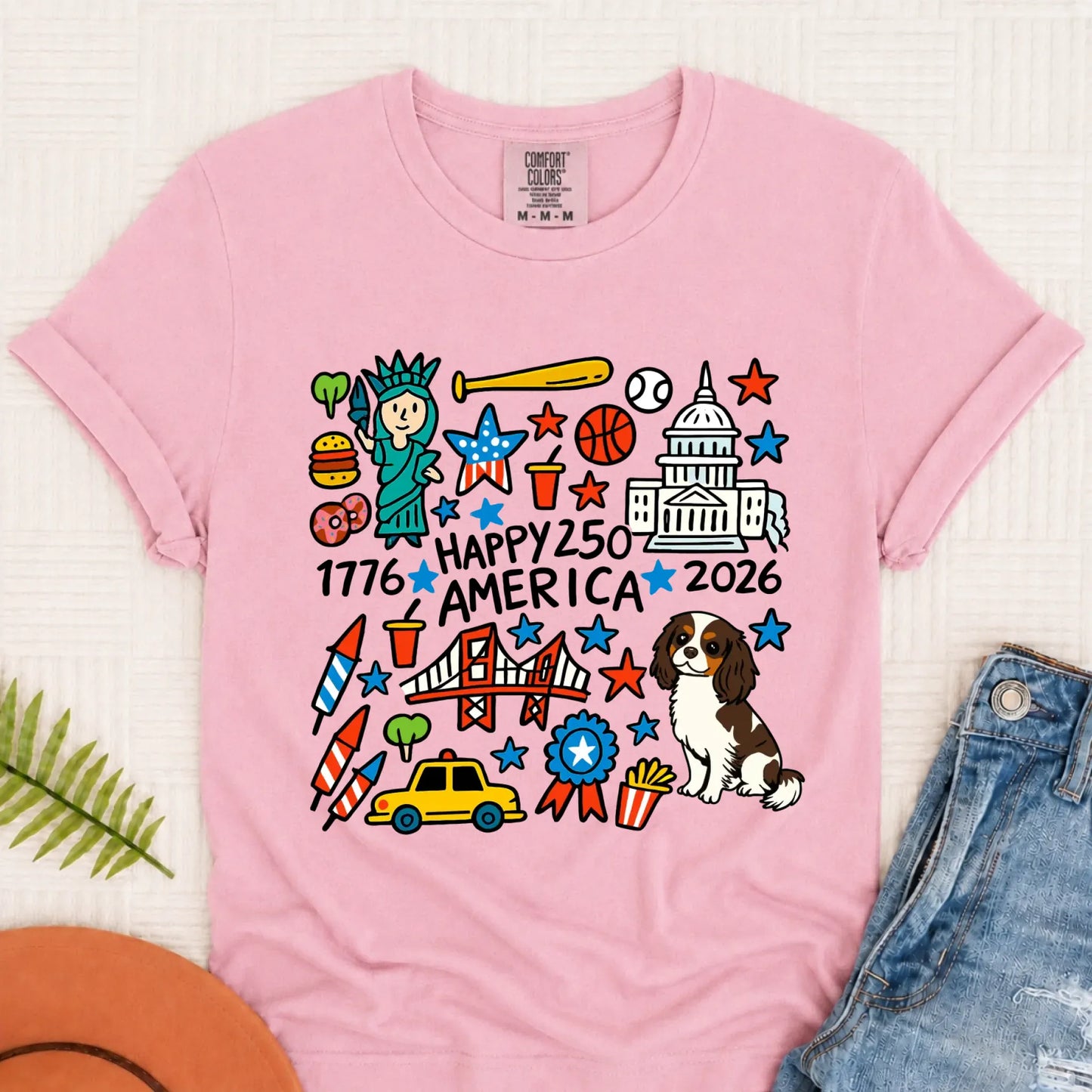T-Shirt Blossom / S Custom Cavalier America 250th Birthday Unisex TShirt