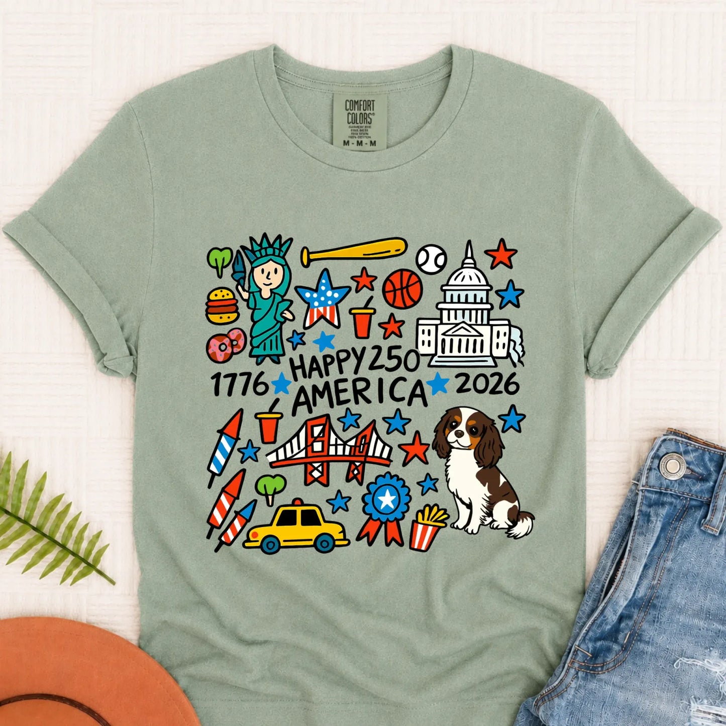 T-Shirt Bay / S Custom Cavalier America 250th Birthday Unisex TShirt