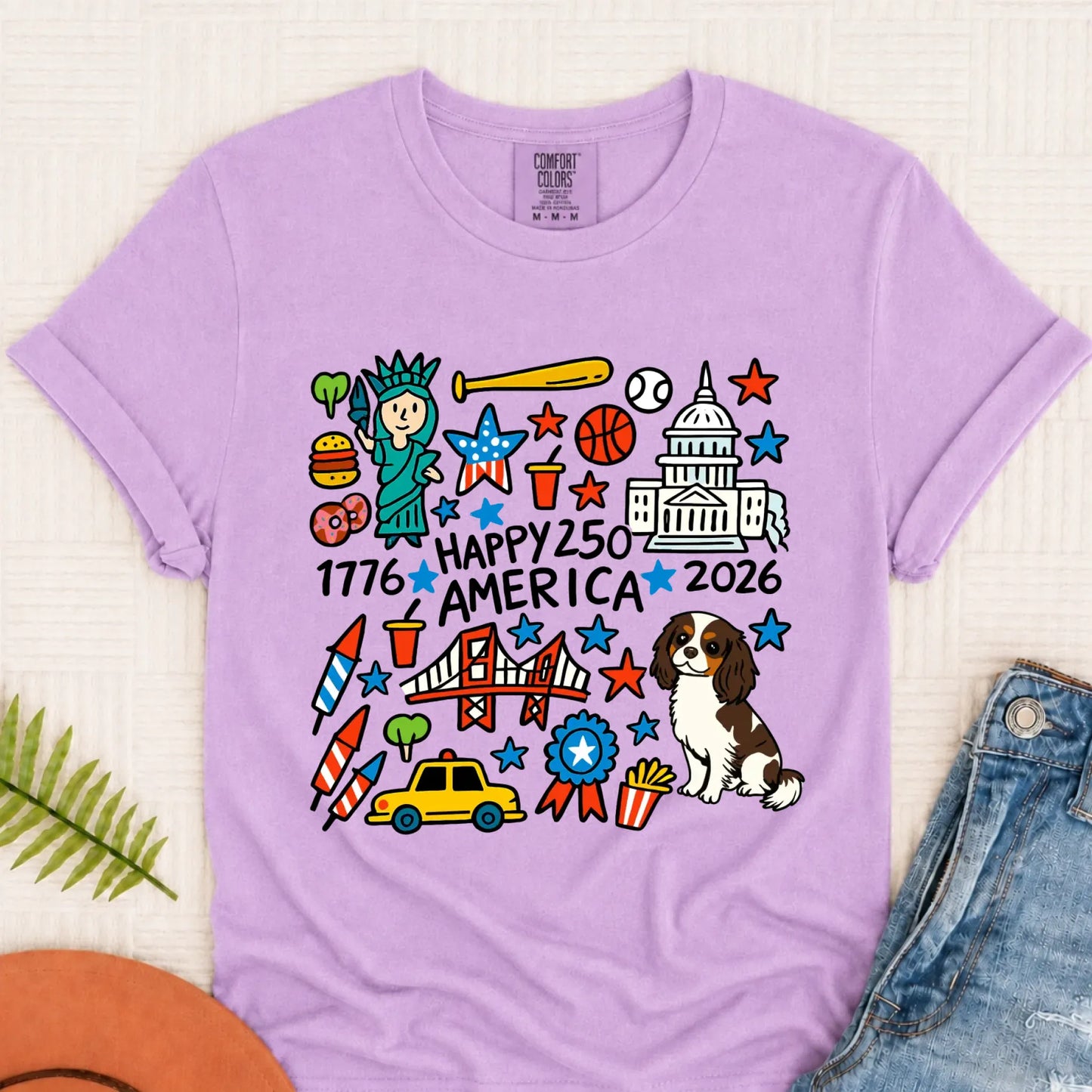 T-Shirt Orchid / S Custom Cavalier America 250th Birthday Unisex TShirt