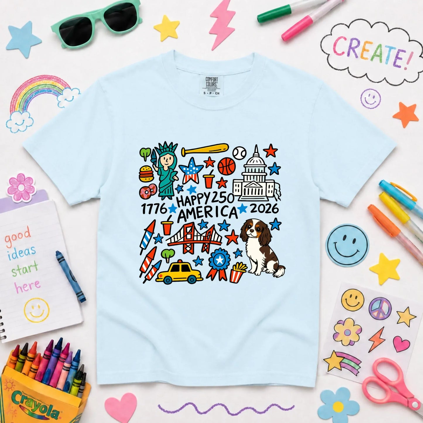 Youth Tshirt Chambray / XS Custom Cavalier America 250th Birthday Unisex YOUTH TShirt