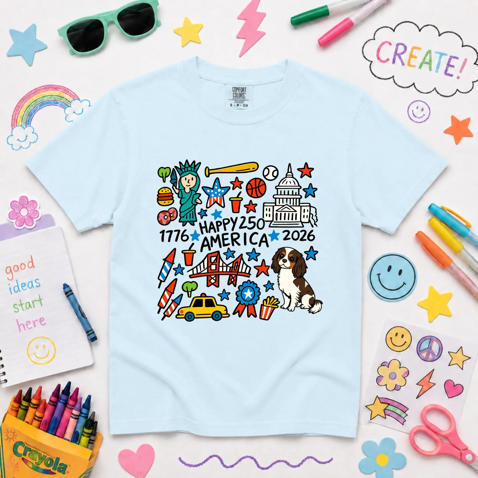 Youth Tshirt Chambray / XS Custom Cavalier America 250th Birthday Unisex YOUTH TShirt