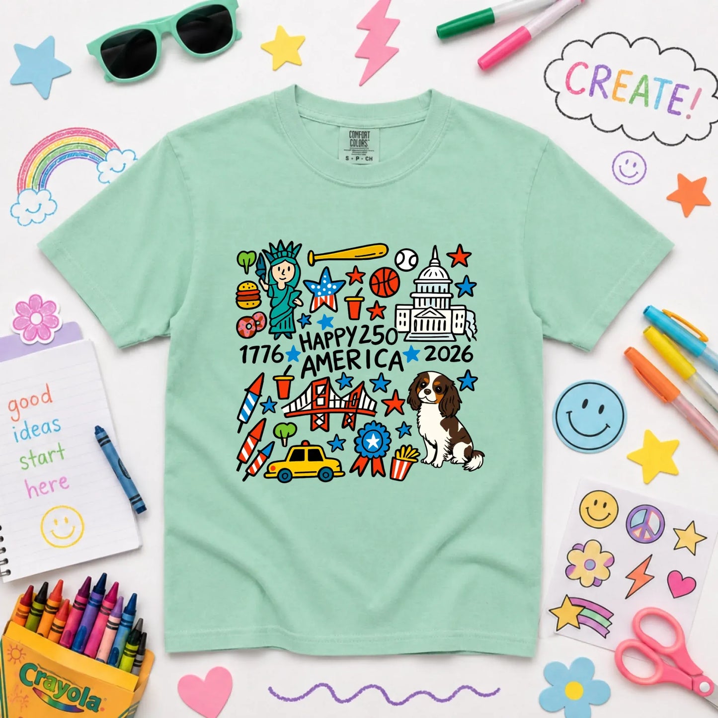 Youth Tshirt Island Reef / XS Custom Cavalier America 250th Birthday Unisex YOUTH TShirt