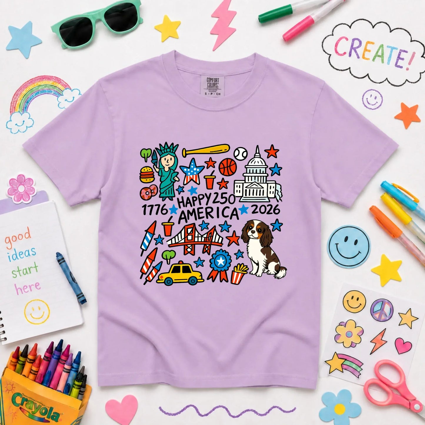 Youth Tshirt Orchid / XS Custom Cavalier America 250th Birthday Unisex YOUTH TShirt