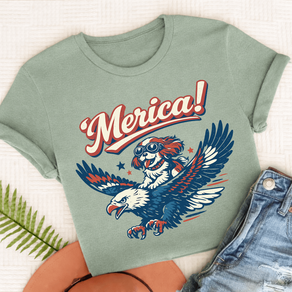 Custom Cavalier America Birthday Unisex TShirt Comfort Colors Bay