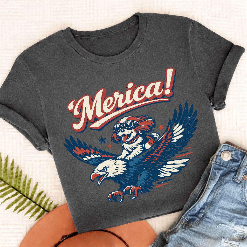 Custom Cavalier America Birthday Unisex TShirt Comfort Colors Pepper