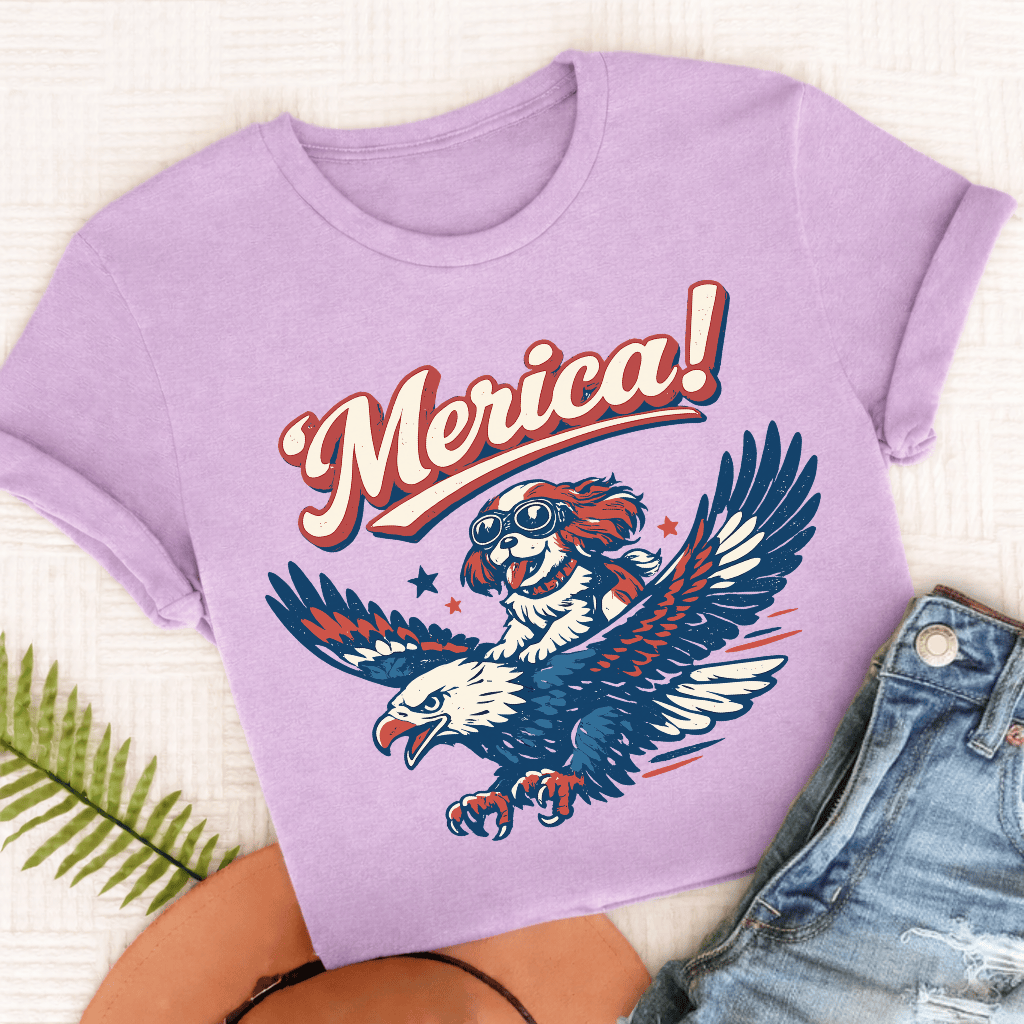 Custom Cavalier America Birthday Unisex TShirt Comfort Colors Orchid