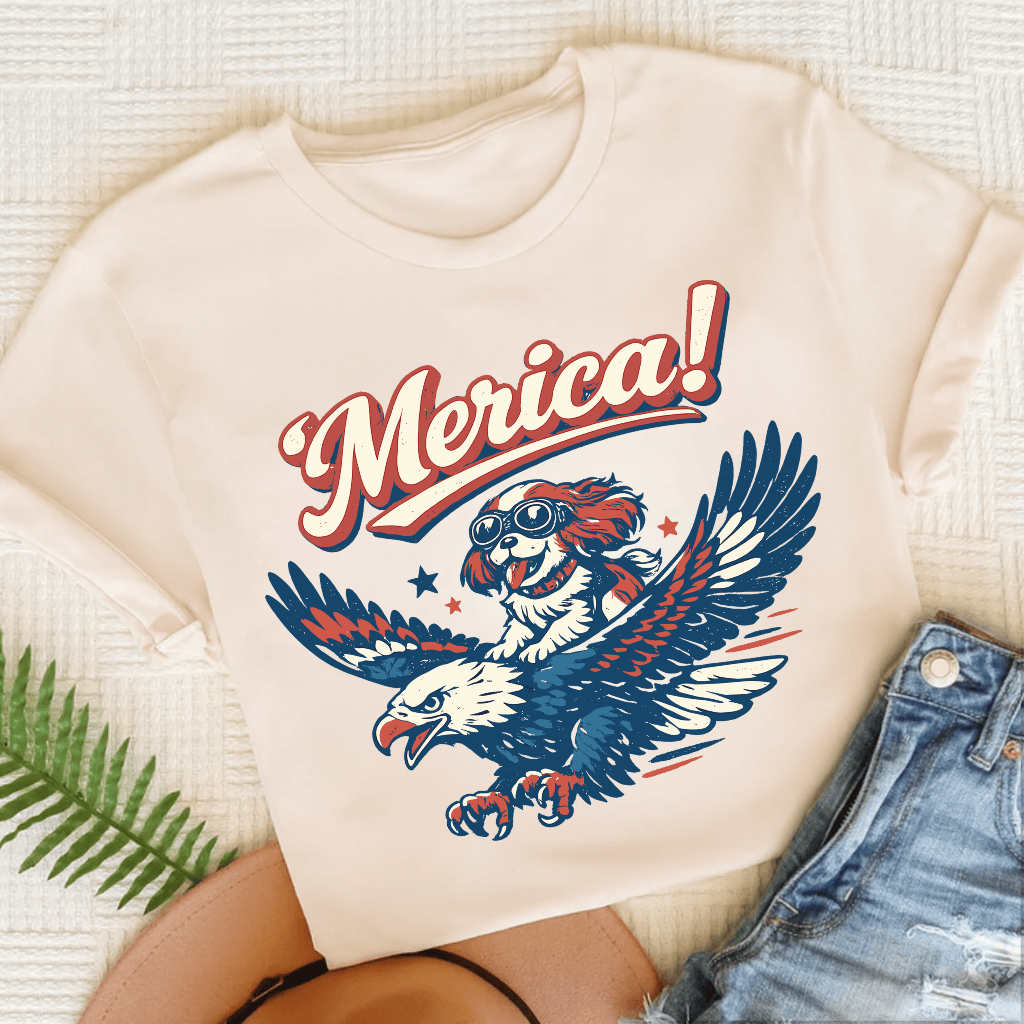 Custom Cavalier America Birthday Unisex TShirt Natural