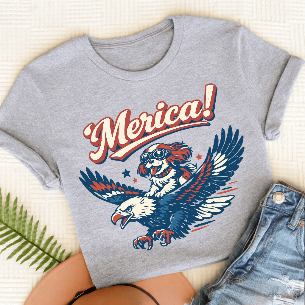 Custom Cavalier America Birthday Unisex TShirt Sport Grey