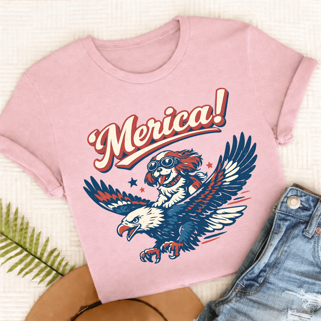 Custom Cavalier America Birthday Unisex TShirt Comfort Colors Blossom