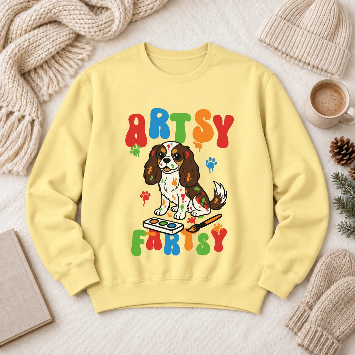 Custom Cavalier Artist Art Class Unisex Sweatshirt Butter