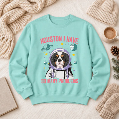 Customizer 1466 LW Sweatshirt Light / Chalky Mint / S Custom Cavalier Astronaut Space Unisex Sweatshirt