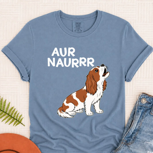 Custom Cavalier Aur Naur Funny Unisex TShirt Blue Jean
