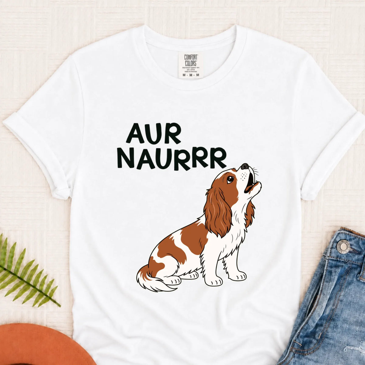 Custom Cavalier Aur Naur Funny Unisex TShirt White