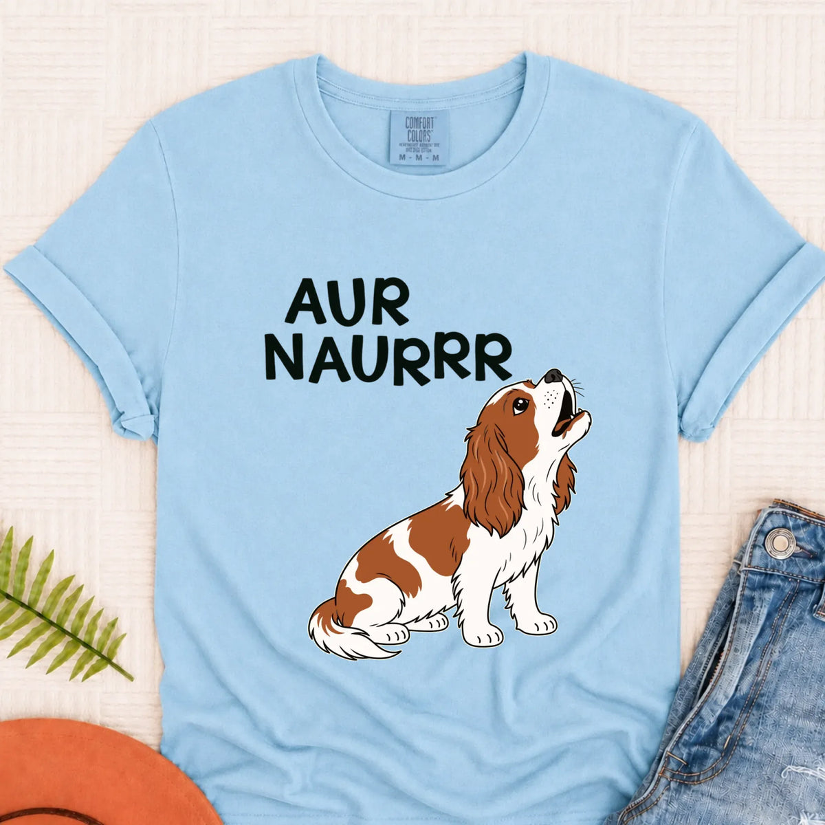 Custom Cavalier Aur Naur Funny Unisex TShirt Chambray