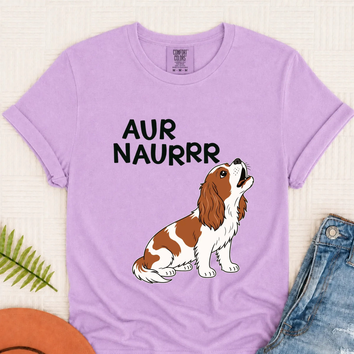 Custom Cavalier Aur Naur Funny Unisex TShirt Orchid