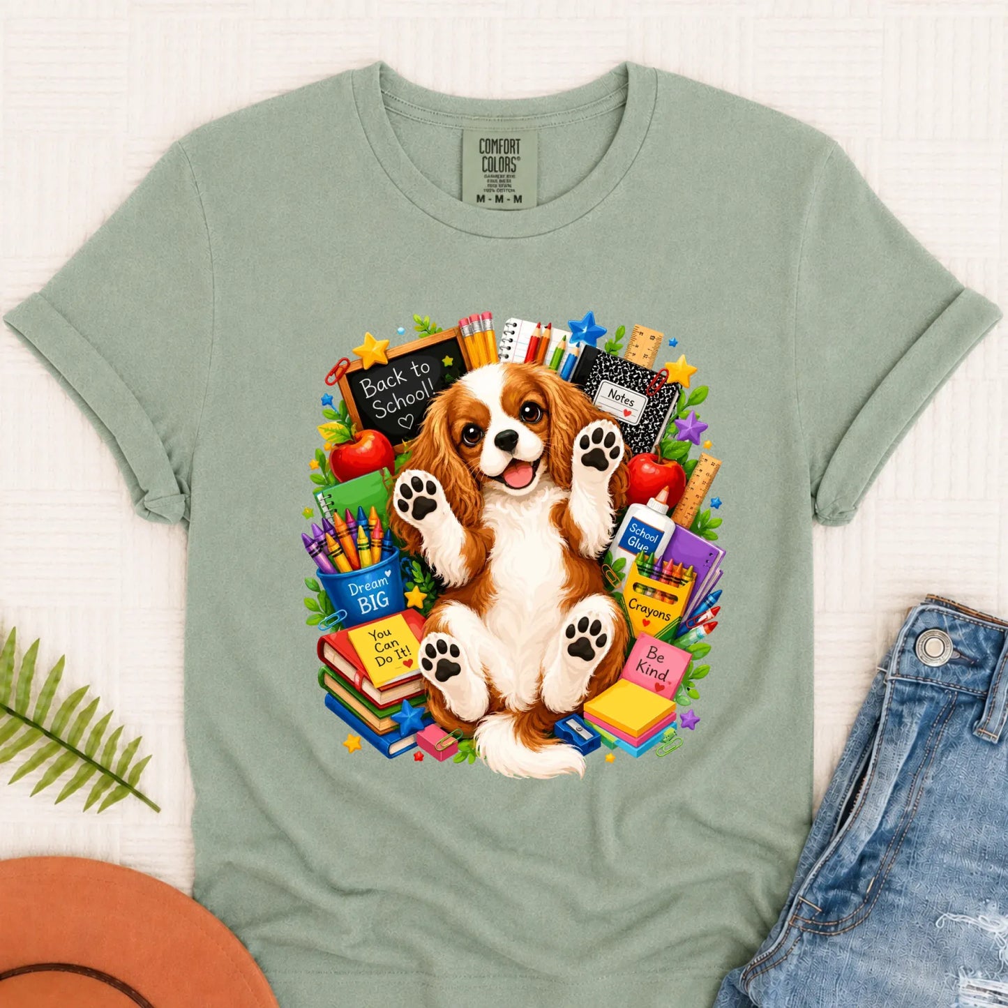 Custom Cavalier Back to School Teacher Unisex Tshirt Bay